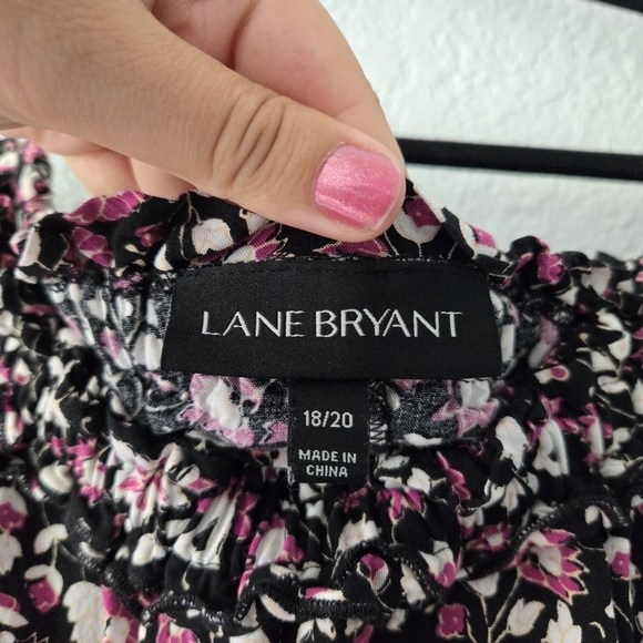 Lane Bryant 18 / 20 Floral Off the Shoulder Flowy Blouse - Picture 4 of 5